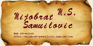 Mijobrat Samuilović vizit kartica